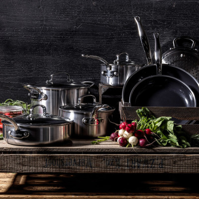 Набір ковшів з кришками GreenPan Premiere, 16/18/20 см, 1.6/2,1/3,1 л з керамічним покриттям (CC003822-001)