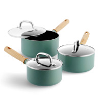 Набір ковшів з кришками GreenPan Mayflower, 16/18/20 см, 1,5/2/3,1 л з керамічним покриттям (CC001595-001)