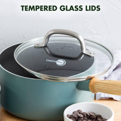 Набір ковшів з кришками GreenPan Mayflower, 16/18/20 см, 1,5/2/3,1 л з керамічним покриттям (CC001595-001)