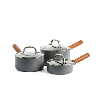 Набір ковшів з кришками GreenPan Mayflower Pro, 16/18/20 см, 1,05/2,1/3,1 л з керам. покриттям (CC005410-001)