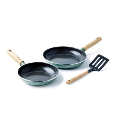 Набір сковорідок GreenPan Mayflower, 20+24 см з керамічним покриттям, + лопатка з прорізами (CC001570-001)