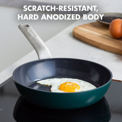 Сковорода GreenPan Evolution, 20 см з керамічним покриттям, темно-зелений (CC006389-001)