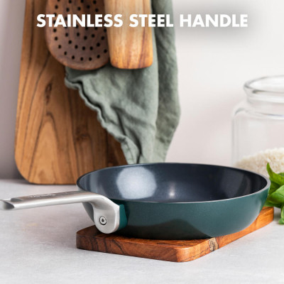 Сковорода GreenPan Evolution, 20 см з керамічним покриттям, темно-зелений (CC006389-001)