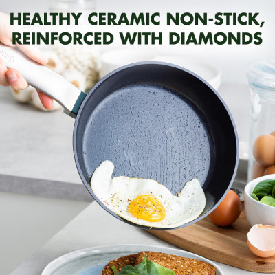 Сковорода GreenPan Evolution, 20 см з керамічним покриттям, темно-зелений (CC006389-001)