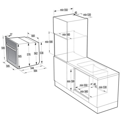 
Духова шафа електрична HISENSE BSA65334ABG8
