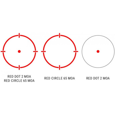 Коліматорний приціл Holosun HS510C 2MOA (red dot) із сонячною батареєю