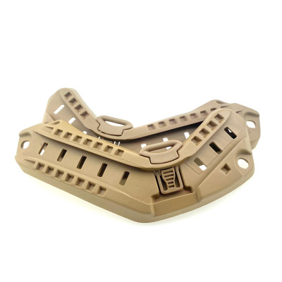 Кріплення Рейки на шолом каску FAST, ТОР-Д + планка Пікатіні + кріплення Wing-Loc, Койот