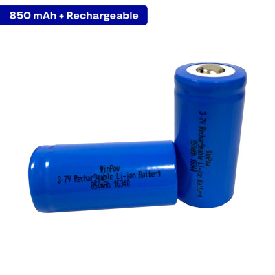 Акумуляторна батарея літієва CR123A/16340 850mAh 3.7V Lithium 