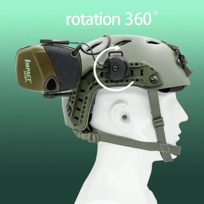 Адаптер ACM Headset Helmet Rail (black) для навушників Howard Leight Impact Sport