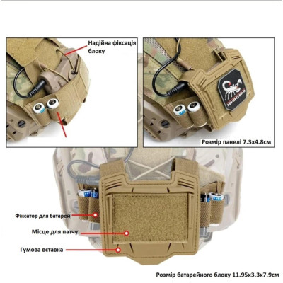 Кавер-чохол на шолом FAST IdoGear L (Multicam) з підсумком для акб