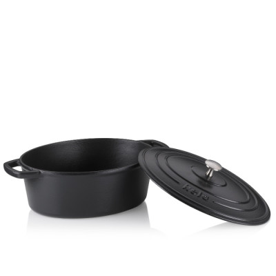 Гусятниця чавунна з кришкою KELA Calido, 29х23х11 см, 4 л (12861) чорна