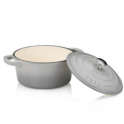 Каструля чавунна з кришкою KELA Calido, 24 см 3,8 л (12606)