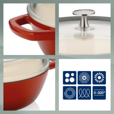 Сотейник чавунний з кришкою KELA Calido. 28 см. 3.8 л (11964)