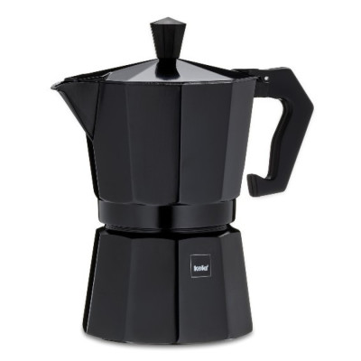 Кавоварка гейзерна KELA Italia, 150 мл, 3 чашки, чорна (10553)
