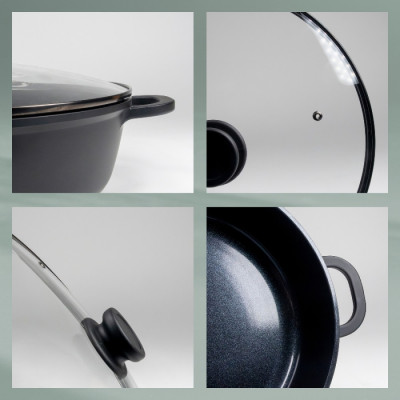 Сковорода вок з кришкою та двома ручками KELA Atura, 32 см, 4 л (15174)