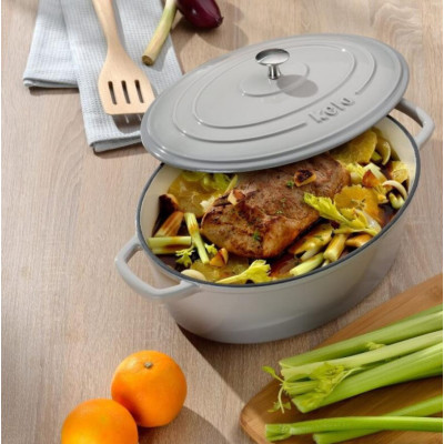 Гусятниця чавунна з кришкою KELA Calido, 33х26х12 см, 6 л (12608)