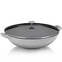 Сковорода вок чугунная с крышкой KELA Calido. 36 см 4.0 л (12610)