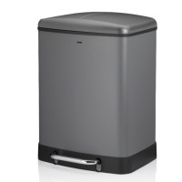 Відро для сміття KELA Davino з педаллю сіре, 2х12 л, 2 відділа (10949)