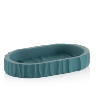 Мыльница KELA Merida, бирюзовая, 15х9х2.5 см (23772)