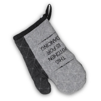 Прихватка-рукавиця KELA Gianna. чорно-біла "This kitchen". 31x18 см (12777)