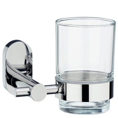 Стакан для зубних щіток настінний KELA Lucido, сріблястий, 11.5х7.5х9.5 см (22675)