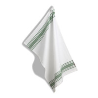 Кухонное полотенце KELA Cora, 70x50 см, белое в зеленую полоску (12826)