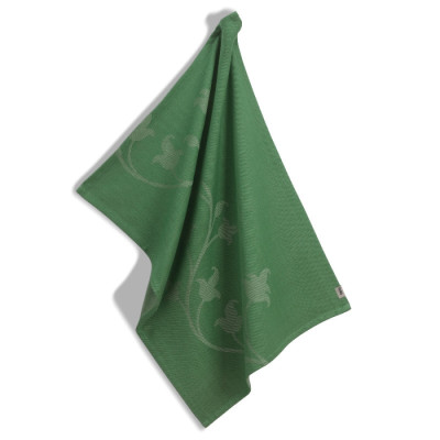 Кухонний рушник KELA Cora, 70x50 см, темно-зелений візерунок (12825)