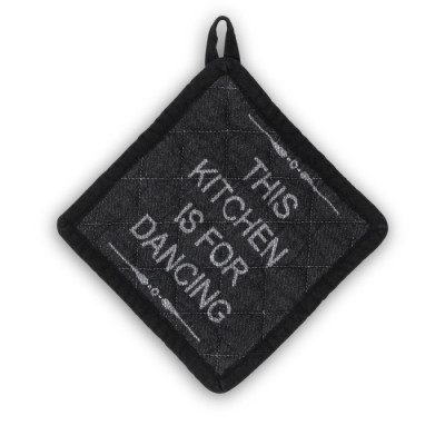 Прихватка KELA Gianna. черно-белая "This kitchen". 20x20 см (12779)