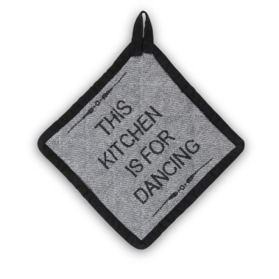 Прихватка KELA Gianna. черно-белая "This kitchen". 20x20 см (12779)