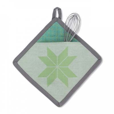 Прихватка KELA Carla Blume зелений візерунок, 20х20 см (12270)