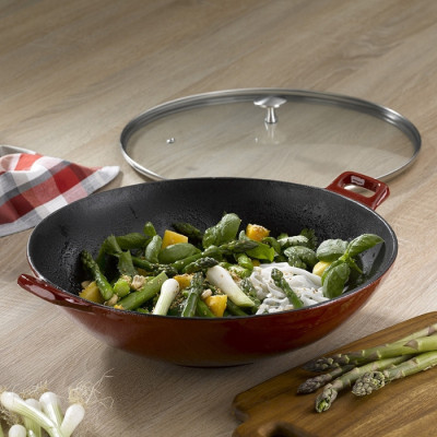 Сковорода вок чавунна з кришкою KELA Calido, 36 см, 4,0 л (11947)