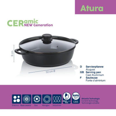 Сотейник з кришкою KELA Atura, 32 см, 5 л (15167)