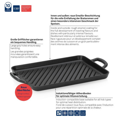 Пательня-гриль чавунна KELA Calido. 35х25 см (12469)