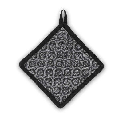Прихватка KELA Gianna, чорно-біла з візерунком, 20x20 см (12780)