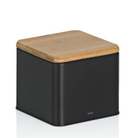 Ємність для зберігання сипучих KELA Kiril, 11.5х11.5х9.5 см, 0.8 л, чорна (17887)