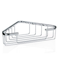 Полиця-сітка кутова для ванної кімнати KELA Brass, срібляста, 24.5х18.5 см (21916)