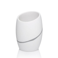 Стакан для зубных щеток KELA Talus, белый, 11х8 см (20302)