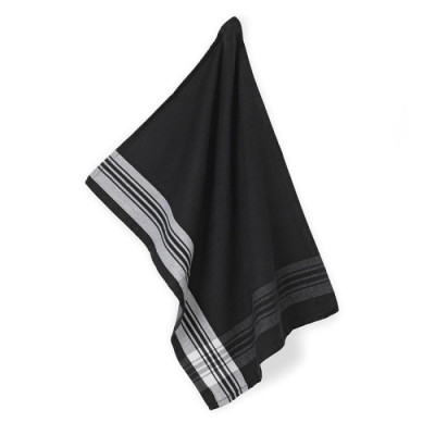 Кухонное полотенце KELA Gianna. черное с полосками. 70x50 см (12786)