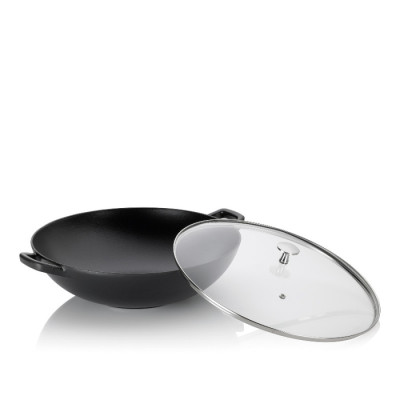 Сковорода вок чавунна з кришкою KELA Calido, 36 см, 4,0 л (12475)