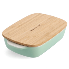 Форма для випічки керамогранітна з кришкою KitchenAid 0,9 л. зелена (CC007424-001)