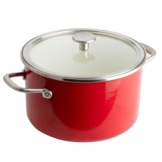 Каструля з кришкою KitchenAid Steel Core, 24 см, 6 л, червоний (CC003270-001)