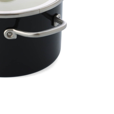 
Каструля з кришкою KitchenAid Steel Core, 24 см, 6 л,матовий чорний (CC006001-001)
