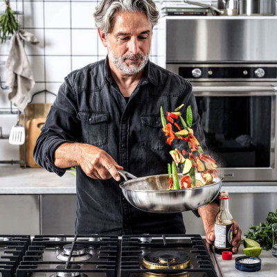 Сковорода вок з кришкою KitchenAid MSS, 28 см, 3,5 л (CC003254-001)