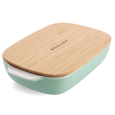 Форма для випічки керамогранітна з кришкою KitchenAid 3,8 л. зелена (CC007426-001)