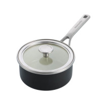 Ковш с крышкой KitchenAid Steel Core, 18 см, 2 л, черный матовый (CC005998-001)