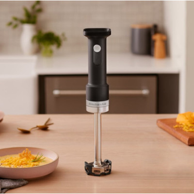 
Блендер заглибний KitchenAid Go 5KHBRV00BM 12V бездротовий зі знімною батареєю, без акумулятора, матовий чорний
