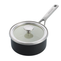 Ковш с крышкой KitchenAid Steel Core, 20 см, 2,4 л, черный матовый (CC005999-001)