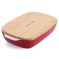 Форма для выпечки керамогранитная с крышкой KitchenAid 1,9л. красная (CC006106-001)