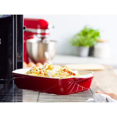 Форма для випічки керамогранітна з кришкою KitchenAid 1,9 л. червона (CC006106-001)