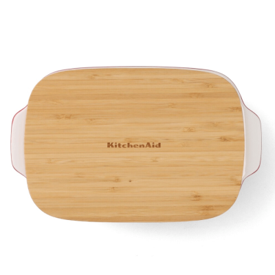 Форма для випічки керамогранітна з кришкою KitchenAid 1,9 л. червона (CC006106-001)